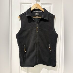 Cherokee Men's black Fleece Vest small full zip vintage